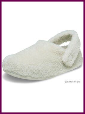 Classic Cozzzy Fuzz Lined House Slippers Closed Toe No Heel Traction